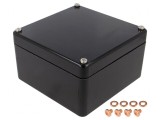Carcasă universală neagră 160mm x 160mm x 90mm