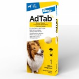 AdTab C&acirc;ini 900 mg (22 - 45 kg) 1 tabletă Combate Puricii si Căpușele Acțiune