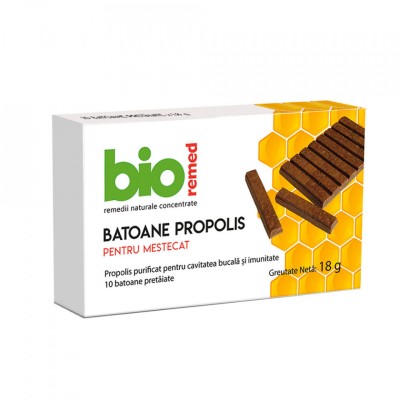 BATOANE PROPOLIS 10x1.8gr (masticabile) BIOREMED foto