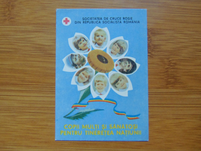 Calendar de buzunar -Societatea de Cruce Rosie din R.S.R anul 1984
