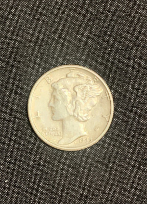 Moneda argint One Dime 1945 foto