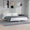 vidaXL Cadru de pat, alb extralucios, 120x200 cm, lemn prelucrat 832255