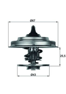 MAHLE TX 18 71D termostat,lichid racire foto