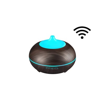 Difuzor aromaterapie cu ultrasunete Smart WiFi lumina LED 7 culori V-Rising VR-N09S 400 ml wenge foto