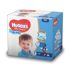 Scutece Huggies Ultra Confort Box, Numarul 5, pentru baieti, 105 bucati, 12-22 kg EVO foto