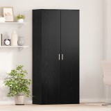 Gossi etajera stejar negru 80x39x178 cm din lemn stratificat