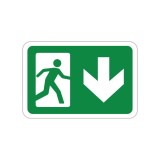 Indicator evacuare cu săgeată &icirc;n jos