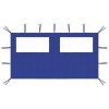 Perete lateral foișor cu ferestre, albastru, 4x2 m