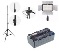 Kit lumina continua Lampa Yongnuo YN160 III+ Acumulator NP F+ incarcator+ stativ foto