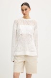 Tommy Jeans pulover culoarea alb, călduros, DW0DW20262