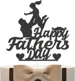 Decoratiune pentru tort &quot;Happy Father&#039;s Day&quot; Generic, hartie, negru, 14.4 x 13.7 cm