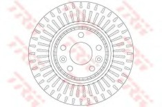 Disc frana RENAULT LAGUNA III Grandtour (KT0/1) (2007 - 2016) TRW DF6208S