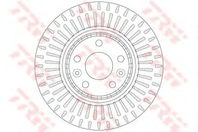 Disc frana RENAULT GRAND SCENIC III (JZ0/1) (2009 - 2016) TRW DF6208S foto