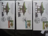 ONU -CLOPOTUL PACII,JAPONIA-SET 3 FDC ALE CELOR 3 ADMINISTRATII POSTALE