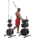Suport greutati olimpice si bare Body-Solid GOWT, 450 kg, argintiu