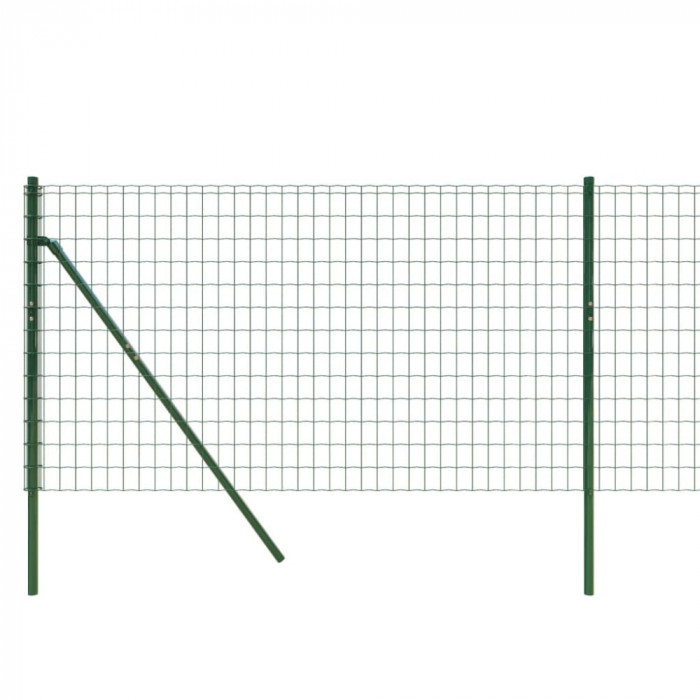 Gard plasa de sarma, verde, 1x25 m, otel galvanizat GartenMobel Dekor