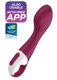 Vibrator Punctul G cu Incalzire Hot Spot Bluetooth Control Free App Silicon USB 20 cm, Satisfyer