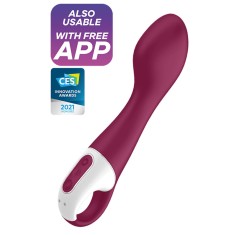Vibrator Punctul G cu Incalzire Hot Spot Bluetooth Control Free App Silicon USB 20 cm
