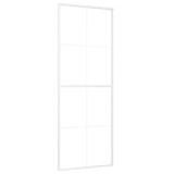 Cumpara ieftin Usa glisanta, alb, 76x205 cm, sticla mata ESG si aluminiu