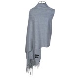 Esarfa tip sal din casmir gri perlat