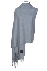 Esarfa tip sal din casmir gri perlat
