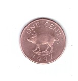 Moneda Insulele Bermude 1 cent 1997, stare foarte buna, curata