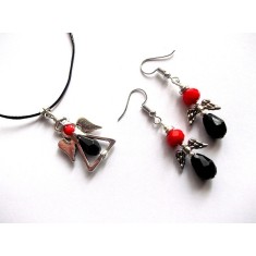 set bijuterii . colier si cercei cu ingerasi 44708