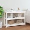 vidaXL Masă consolă, alb, 110x40x74 cm, lemn masiv de pin 821665