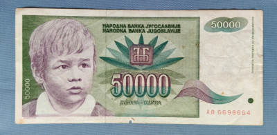 Iugoslavia - 50 000 Dinari / dinara (1992) foto