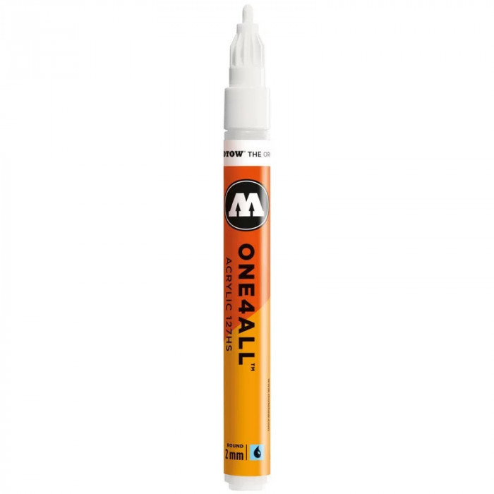 Marker acrilic Molotow ONE4ALL 127HS 2 mm signal white