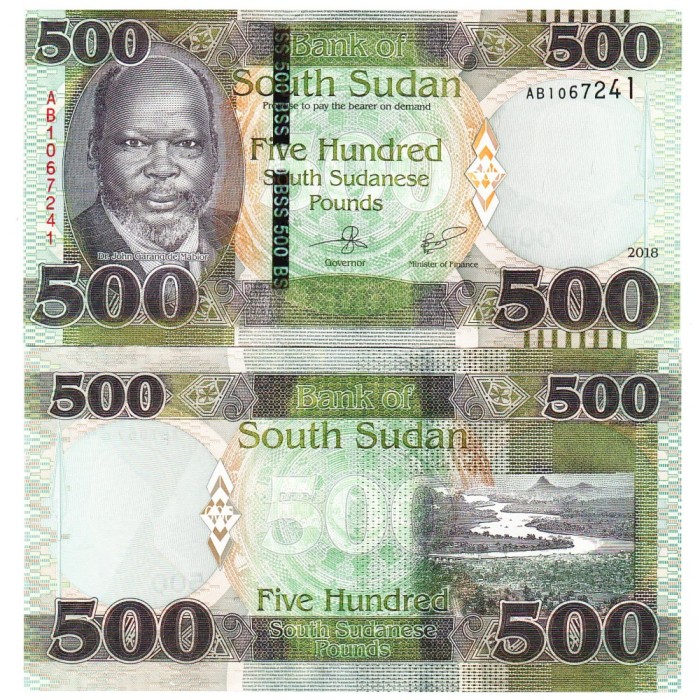 Sudanul de Sud 500 Pounds 2018 P-16a UNC