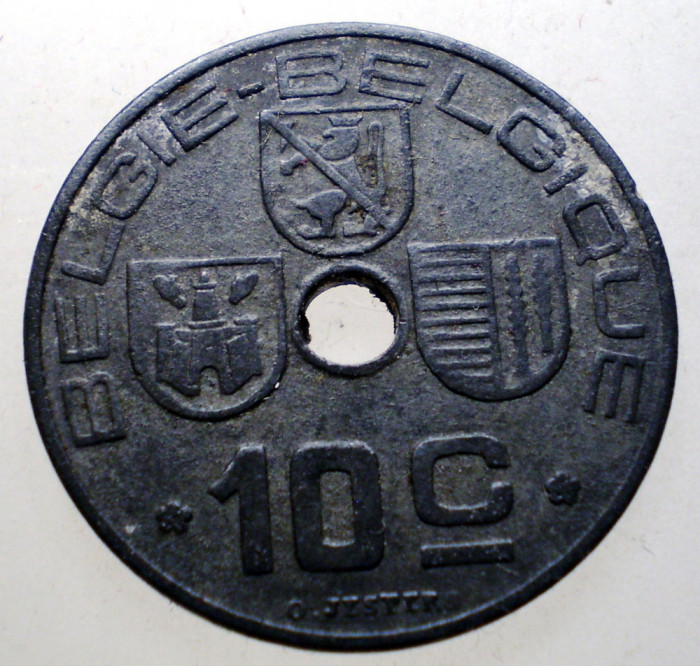 7.319 BELGIA WWII 10 CENTIMES 1944