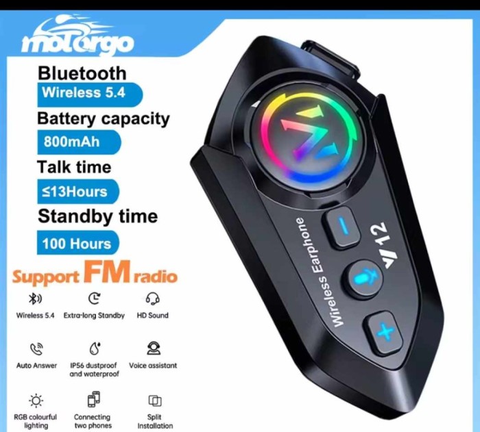 Casca Bluetooth pentru casca Moto Fullface, intercom, handsfree, wireless