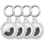 Husa Tech-Protect Icon pentru Apple AirTag, Set 4 bucati, Transparenta