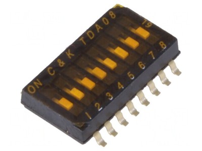 Comutator DIP-SWITCH 8 Secțiuni OFF-ON 24VDC foto