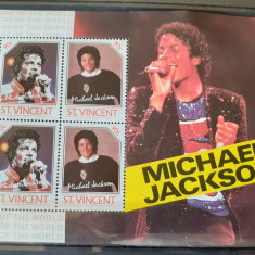 St.Vincent 1985 Michael Jackson colita, mnh