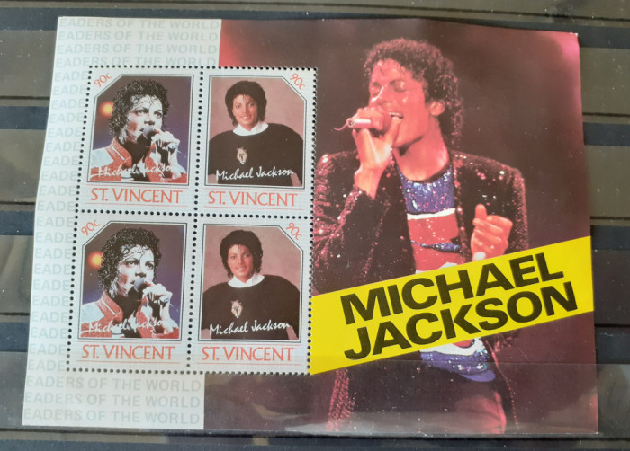 St.Vincent 1985 Michael Jackson colita, mnh