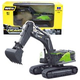 Excavator pe senile metalic, verde, 1:50, Lean 22760