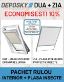 Cumpara ieftin Pachet rulou interior opac + plasa interioara protectie DEPOSKY DUA + ZIA