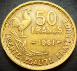 Moneda istorica 50 FRANCI - FRANTA, anul 1951 * cod 4820 = excelenta!