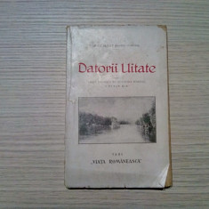 JEAN BART (Eugeniu P. Botez) - Datorii Uitate - editia II -a - 1921, 184 p.