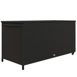 Cumpara ieftin Lada Depozitare Gradina Ratan Sintetic Negru 121x57x67cm Max. 30kg ART Cutie Depozitare Exterior Terasa