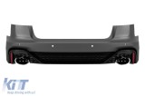 Bara spate RS6 2021 potrivita pentru Audi A6 sedan 2015-2018 cu iesiri de evacuare negre Performance AutoTuning