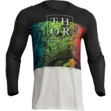 Tricou motocross/enduro Thor Prime Melter, culoare negru/alb, marime XL Cod Produs: MX_NEW 29107045PE