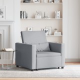 vidaXL Sofă convertibilă 3 &icirc;n 1 gri deschis