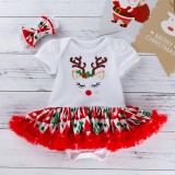Rochita body cu fustita din saten - Renul iubaret (Marime Disponibila: 12-18, Superbaby