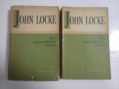 ESEU ASUPRA INTELECTULUI OMENESC -JOHN LOCKE -2 volume foto