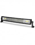 LED Bar Auto Curbat 324W, leduri pe 3 randuri, 12V-24V, 22680 Lumeni, 21,5&quot;/54,6 cm, Combo Beam 12/60 Grade, Xenon Bright