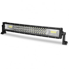 LED Bar Auto Curbat 324W, leduri pe 3 randuri, 12V-24V, 22680 Lumeni, 21,5"/54,6 cm, Combo Beam 12/60 Grade