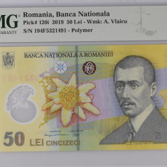 50 lei 2019 gradata PMG 64 Unc